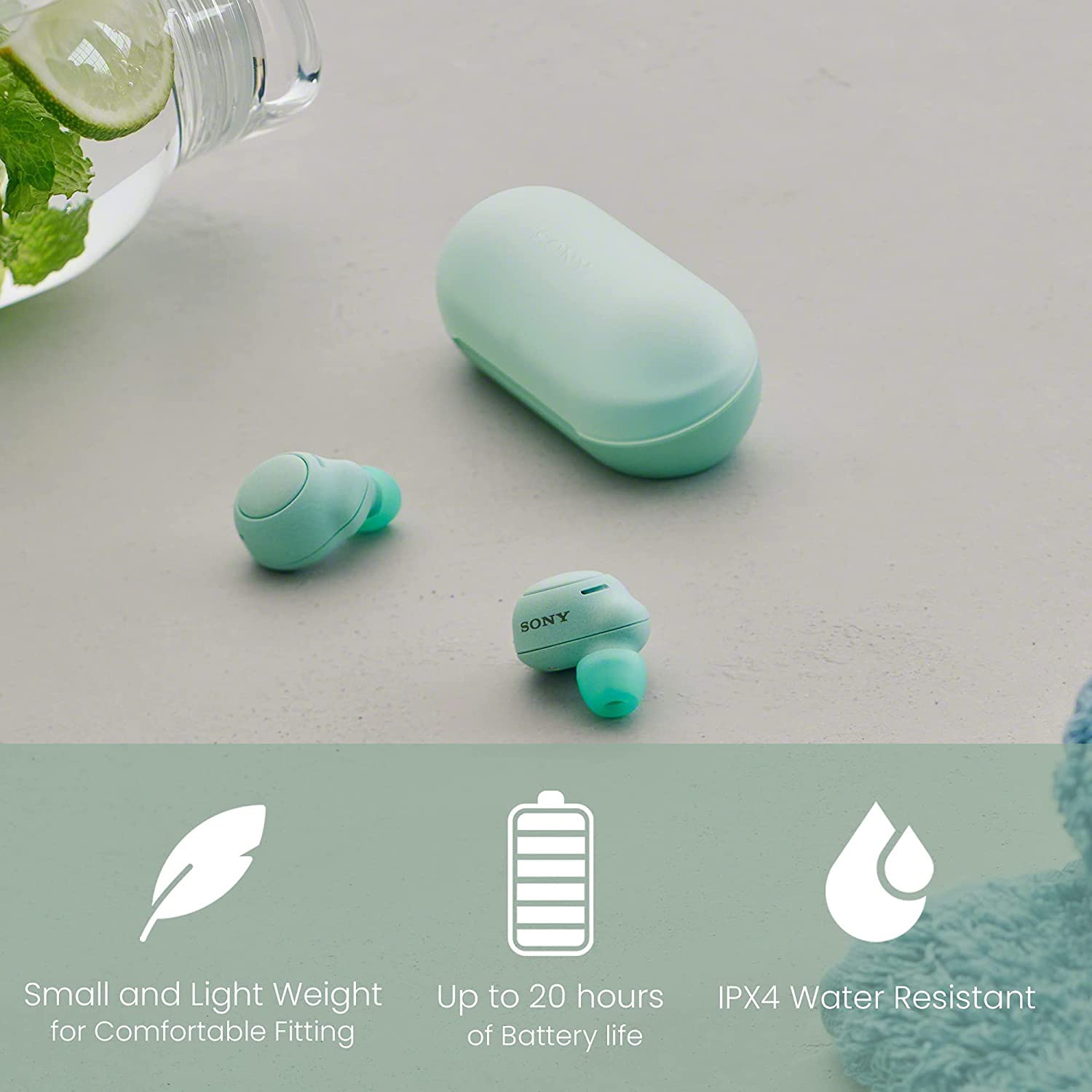 Sony WF-C500 Bluetooth Earbuds with Mic, TWS, Up to 20Hrs Battery