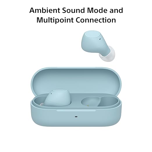 Sony WF-C510 Wireless Bluetooth Earbuds with Mic, TWS, in Ear, Ambient Sound Mode, Small and Comfortable, IPX4, Quick Charge, Multipoint Connectivity, Customized EQ, Up to 22 Hours Battery